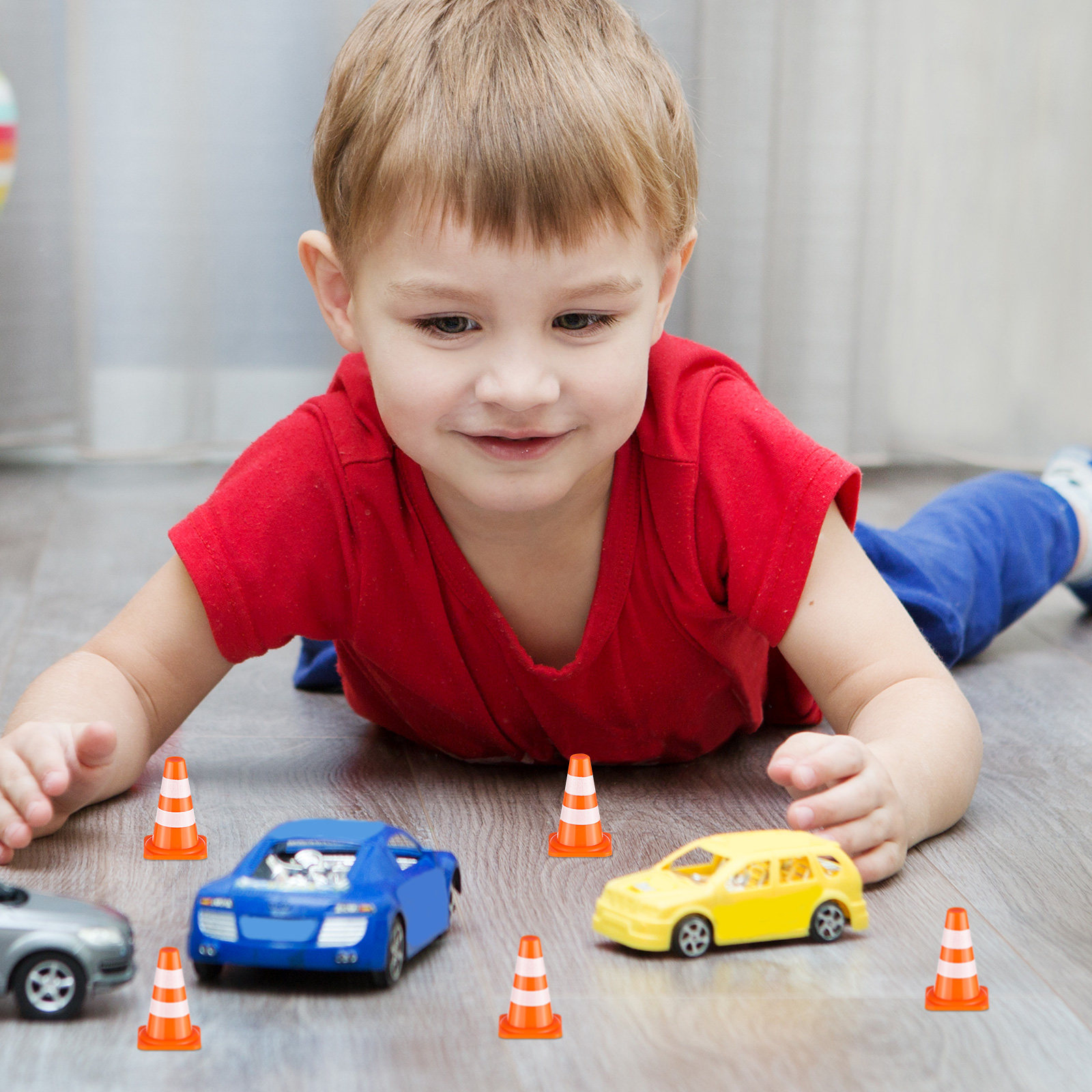 Road Traffic Cone - 50Pcs Mini Traffic Cones Educational Road
