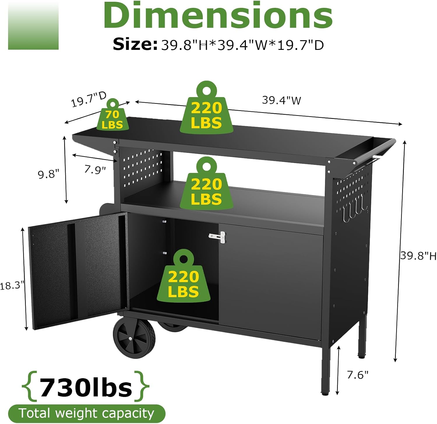 Outdoor Grill Cart Table With  - đánh giá và giá Heavy Equipment Tires