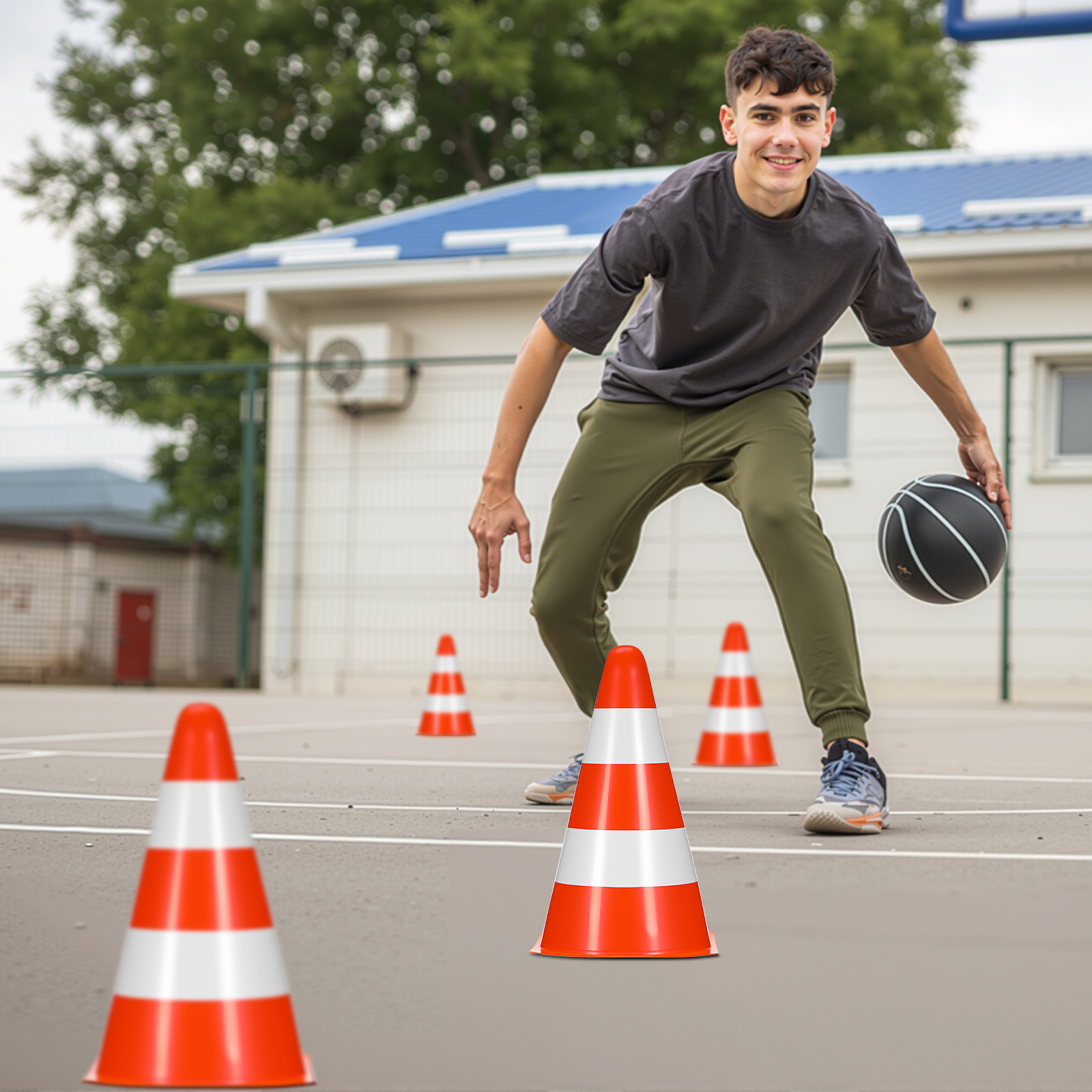 6Pcs Traffic Cones Stackable L - đánh giá và giá Road Traffic Cone